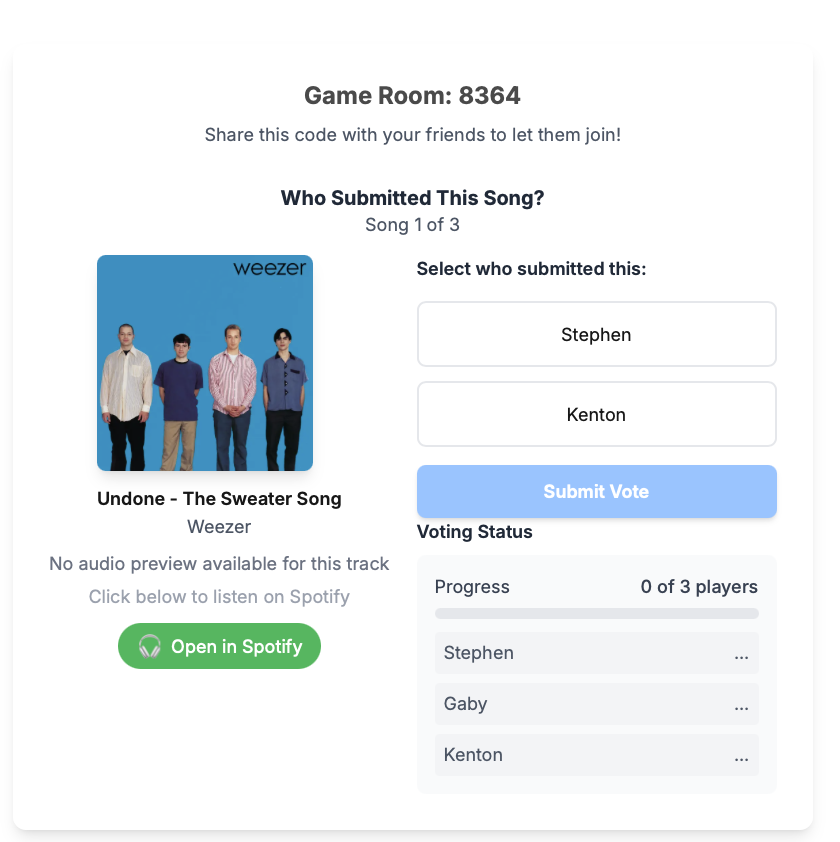 Kasem Game Room Interface